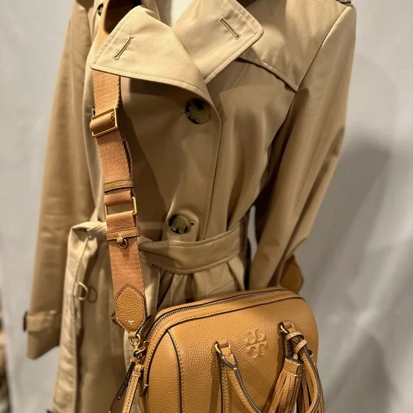 NWT! Tory Burch Thea Mini  Satchel Tiramis Leather Crossbody - Picture 9 of 16